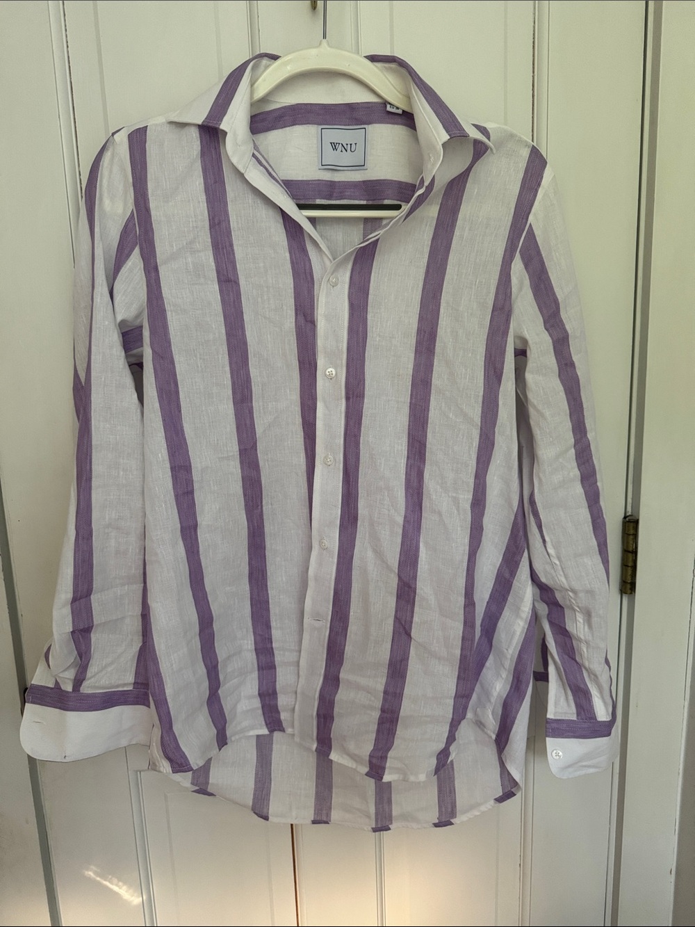 NWOT WNU With Nothing Underneath The Boyfriend Weave Lavender Stripe Size 6